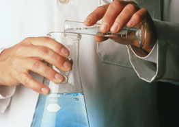 Chemist working in Lab