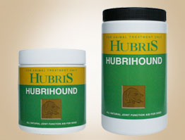 Shot of Hubrihound 250 gram and 500 gram packaging